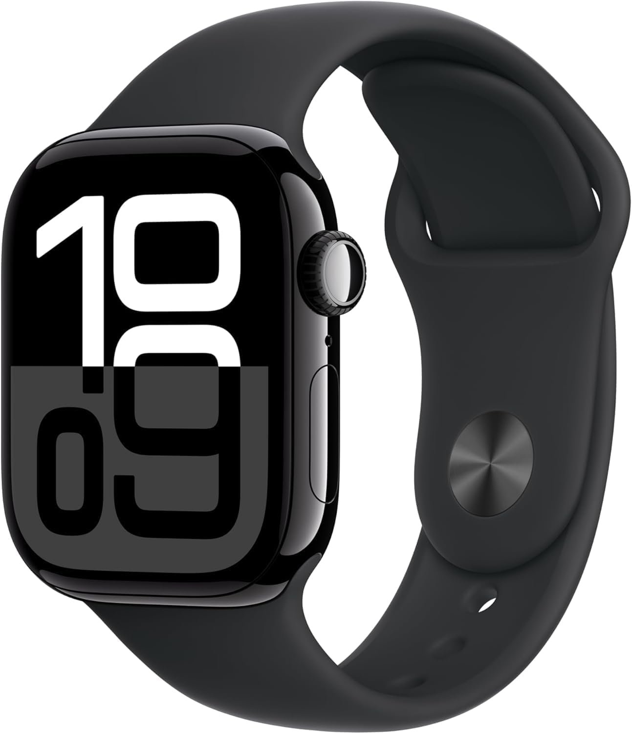 Apple Watch X in titanium with glucose monitoring and heart rate display.